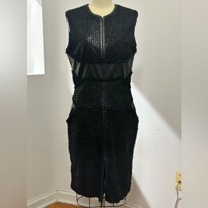 J Mendel Black Leather dress